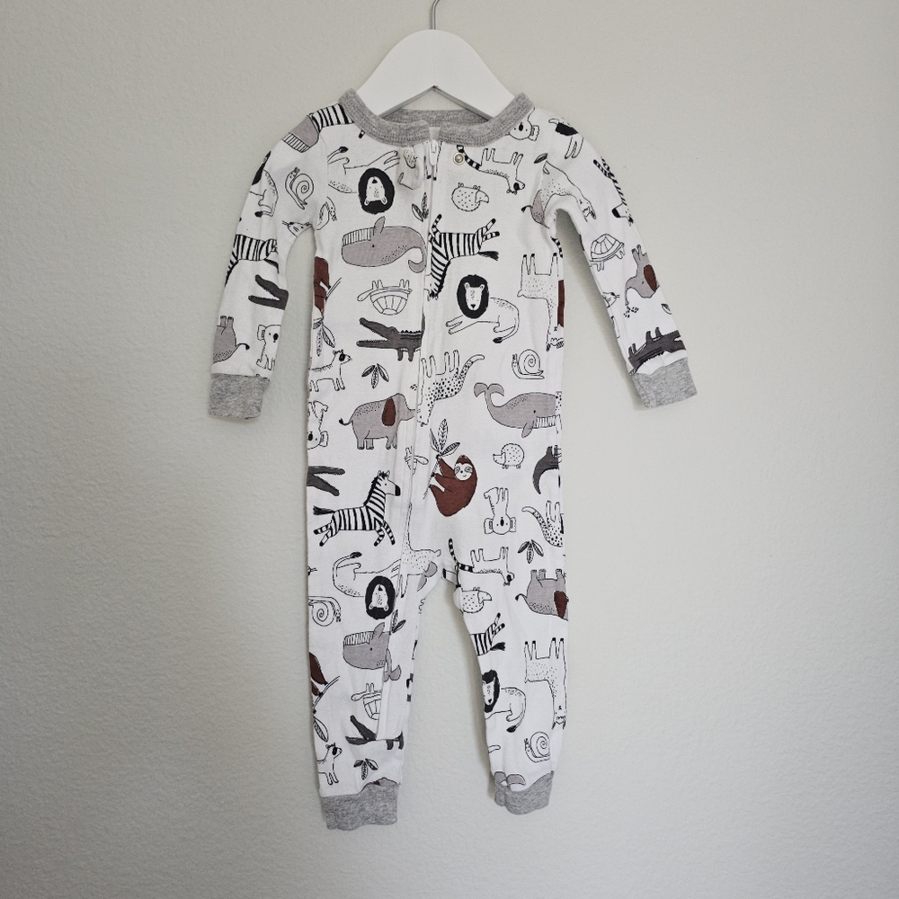 5/$15 Carters Kids Animal Print One Piece, Size 12M